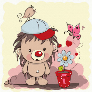 yozhik s cvetkom kartina po nomeram molly картина по номерам девочка