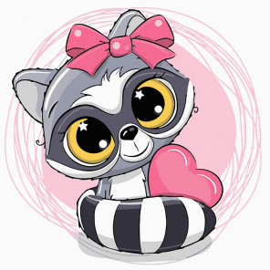 enotik s rozovym bantom kartina po nomeram molly картина по номерам девочка