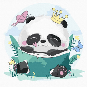  Панда-принцесса Картина по номерам Molly KH1074