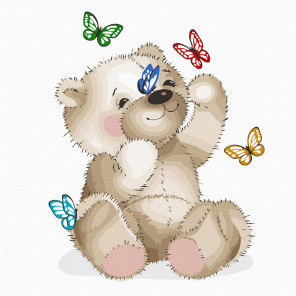 plyushevyy mishka kartina po nomeram molly картина по номерам девочка