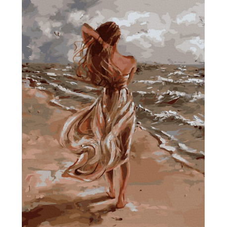  Ветер с моря Картина по номерам Molly KK0713