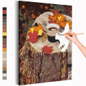 Кофе на природе / Осень Раскраска картина по номерам на холсте