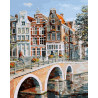  Императорский канал в Амстердаме Раскраска картина по номерам на холсте Белоснежка 457-ART