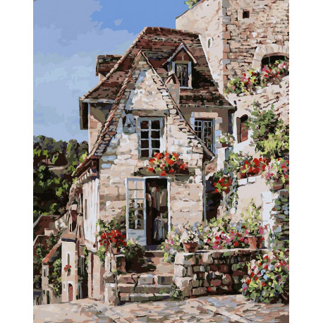 Франция. Ракамадур Раскраска картина по номерам на холсте Белоснежка 458-ART