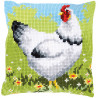  Белая курица Набор для вышивания подушки Vervaco PN-0157393
