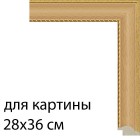 Для картины 28х36 см Бук с декоративной полоской Рамка для картины на картоне N173
