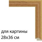 Для картины 28х36 см Светлый дуб с декоративной полоской Рамка для картины на картоне N175