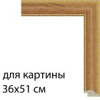 Для картины 36х51 см Светлый дуб с декоративной полоской Рамка для картины на картоне N175