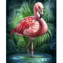  Тропический фламинго Алмазная вышивка мозаика Гранни Ag2572