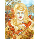  Осенняя красавица Алмазная вышивка мозаика Гранни Ag2679