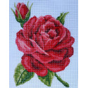  Красная роза Канва жесткая с рисунком для вышивки Gobelin L 43.103