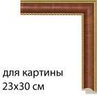 Для картины 23х30 см Тёмная вишня с декоративной полоской Рамка для картины на картоне N176