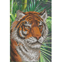  Тигрица Ткань с рисунком для вышивания бисером Матренин Посад 4111