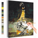  Тигр потягивается / Символ года / Животные Раскраска картина по номерам на холсте AAAA-RS396