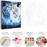  Тигр водяной / Символ года / Животные Раскраска картина по номерам на холсте с неоновой краской AAAA-RS397