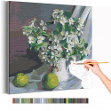  Яблоневый цвет / Цветы, яблоки Раскраска картина по номерам на холсте AAAA-RS241