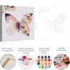  Бабочка и цветочное крыло / Цветы Раскраска картина по номерам на холсте с металлической краской AAAA-RS242