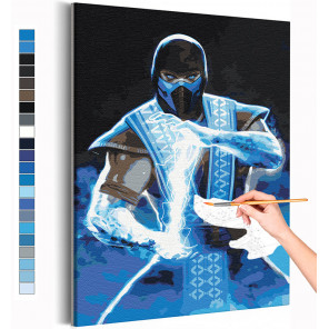  Саб -Зиро / Mortal Kombat / Мортал Комбат Раскраска картина по номерам на холсте AAAA-RS353