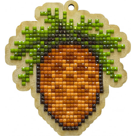  Шишка Алмазная мозаика подвеска Гранни Wood Wp0481