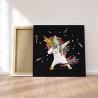  Единорожка танцует / Сказочные животные 80х80 см Раскраска картина по номерам на холсте с с неоновой краской AAAA-RS099-80x80