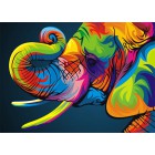 Радужный слон Алмазная вышивка (мозаика) Гранни