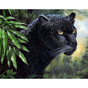 Пантера в джунглях Алмазная вышивка (мозаика) Гранни