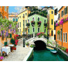  Улочки Венеции Раскраска картина по номерам на цветном холсте Molly KHN0004
