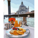  Утренний завтрак в Венеции Раскраска картина по номерам на цветном холсте Molly KHN0007
