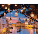  Ночная Венеция Раскраска картина по номерам на цветном холсте Molly KHN0020