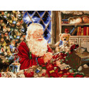  Мастерская Санта Клауса Раскраска картина по номерам на цветном холсте Molly KK0725