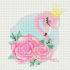  Фламинго с цветами Алмазная вышивка мозаика на подрамнике Molly KM1040