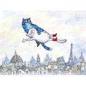  Воздушные коты Раскраска картина по номерам на холсте ME1137