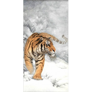 Тигр зимой Алмазная вышивка мозаика Алмазная живопись АЖ-4128