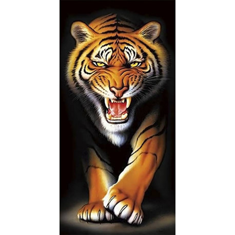 Тигр в темноте Алмазная вышивка мозаика Алмазная живопись АЖ-4129