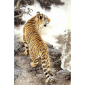 Тигр на скале Алмазная вышивка мозаика Алмазная живопись АЖ-4140