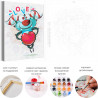  Любовный монстрик с сердцем Раскраска картина по номерам на холсте с неоновой краской для детей AAAA-RS404