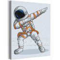 Космонавт / Танец 75х100 см Раскраска картина по номерам на холсте с неоновой краской