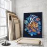  Космонавт на тигре / Тигр символ года 80х100 см Раскраска картина по номерам на холсте с неоновой краской AAAA-V0031-80x100