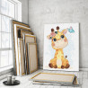  Жирафик с бабочкой / Животные 60х80 см Раскраска картина по номерам для детей на холсте AAAA-V0001-60x80