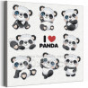  Я люблю панду / Животные 80х80 см Раскраска картина по номерам для детей на холсте AAAA-V0022-80x80