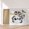  Панда вниз головой на ветке / Животные 100х100 см Раскраска картина по номерам для детей на холсте AAAA-V0024-100x100