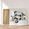  Две панды на ветке / Животные 80х80 см Раскраска картина по номерам для детей на холсте AAAA-V0025-80x80