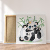  Две панды в зарослях бамбука / Животные 100х100 см Раскраска картина по номерам для детей на холсте AAAA-V0026-100x100