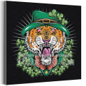  Тигр / Символ года / Животные 100х100 см Раскраска картина по номерам на холсте с неоновой краской AAAA-V0027-100x100