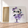  Панда балерина в фиолетовой пачке / Животные 100х100 см Раскраска картина по номерам для детей на холсте AAAA-V0028-100x100