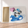  Панда в самолете / Животные 80х80 см Раскраска картина по номерам для детей на холсте AAAA-V0030-80x80