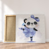  Панда балерина в светло-фиолетовой пачке / Животные 80х80 см Раскраска картина по номерам для детей на холсте AAAA-V0083-80x80