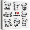  Я люблю панду / Животные Раскраска картина по номерам для детей на холсте AAAA-V0022