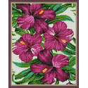  Тропические цветы Алмазная вышивка мозаика с нанесенной рамкой Molly KM1043