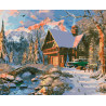  Охотничий домик Раскраска картина по номерам на цветном холсте Molly KK0755
